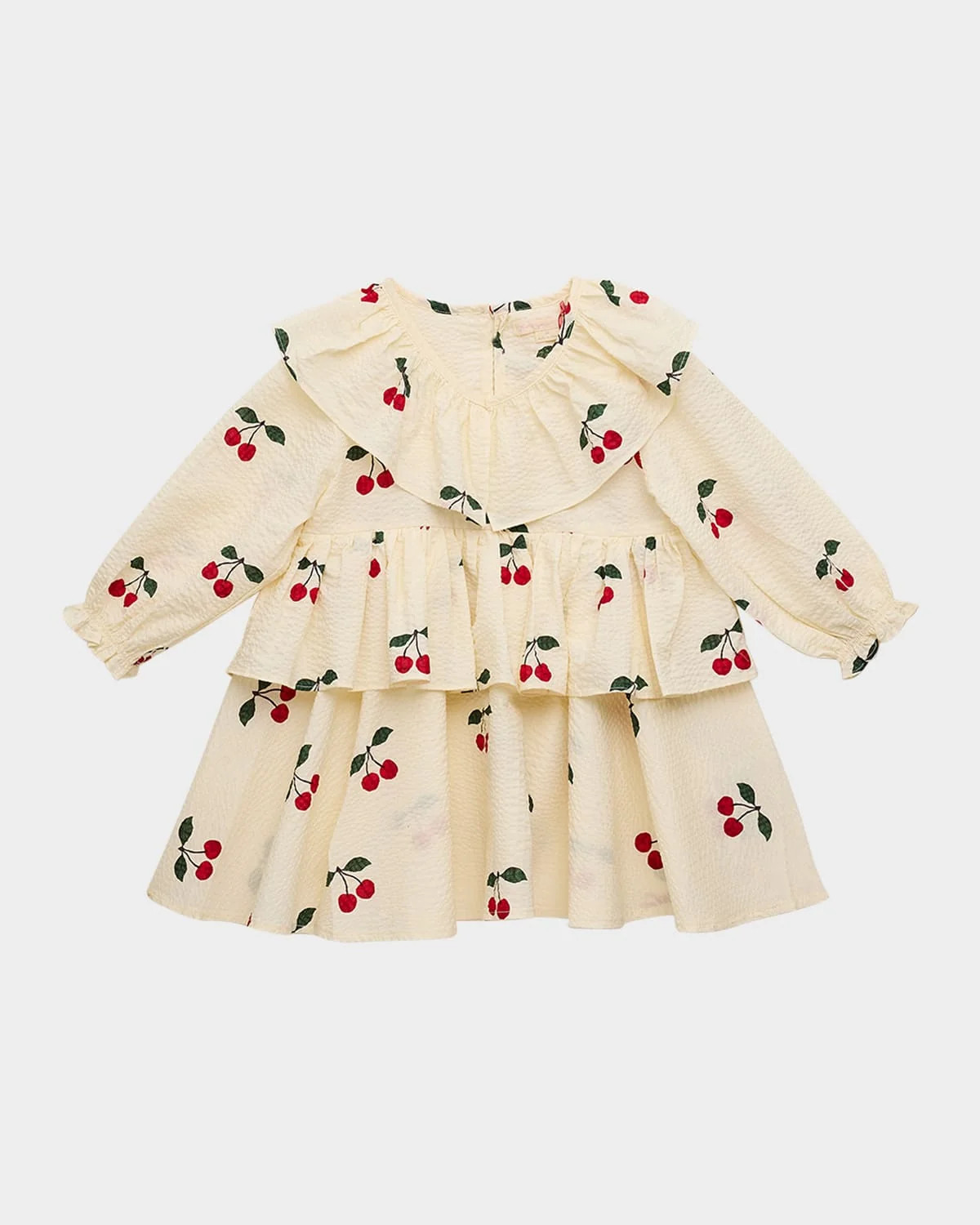 Girl's Lunella Cherry-Print Tiered Dress | Shop Simon