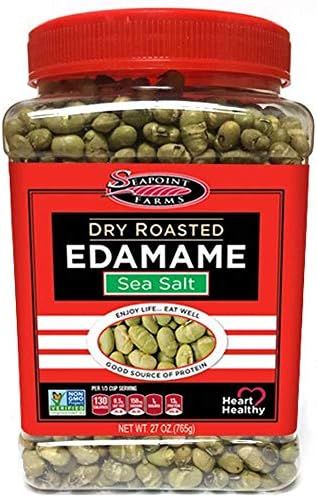 Seapoint Farms Sea Salt Dry Roasted Edamame, Healthy Gluten-Free Snacks, 27 oz | Amazon (US)