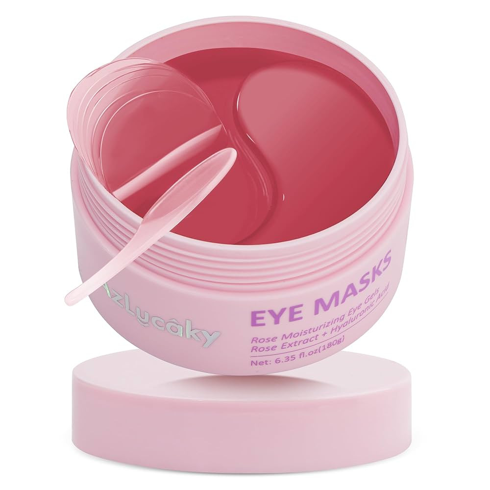 Under Eyes Patches, 40 Pairs Rose Hydrogel Eye Mask for Puffy Eyes and Dark Circles with Rose Ess... | Amazon (US)