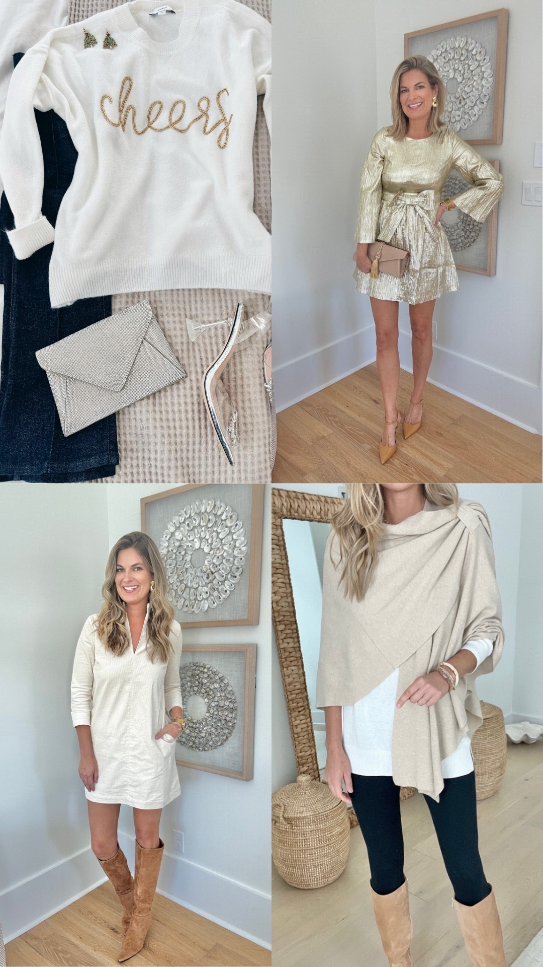 Neutral holiday style! Wearing size small in both dresses. 

Thanksgiving outfit. Holiday party outfit.

#LTKHoliday #LTKOver40 #LTKStyleTip