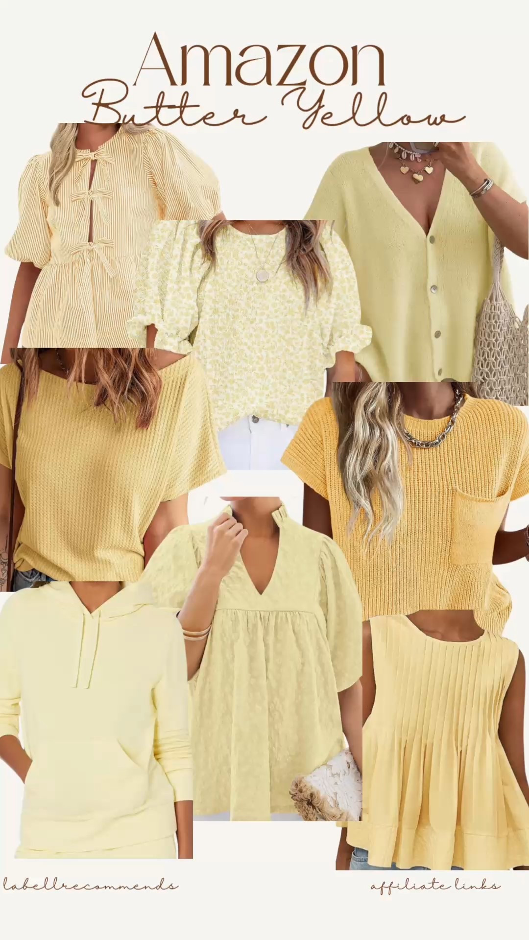 Butter yellow is the it color of summer fashion. Here are my picks of affordable butter yellow tops from Amazon.

#summerfashion #butteryellowfashion #affordablefashion #summertops
#amazonfashion #amazonfinds

Butter yellow shirts, Amazon tops for women, butter yelloww
