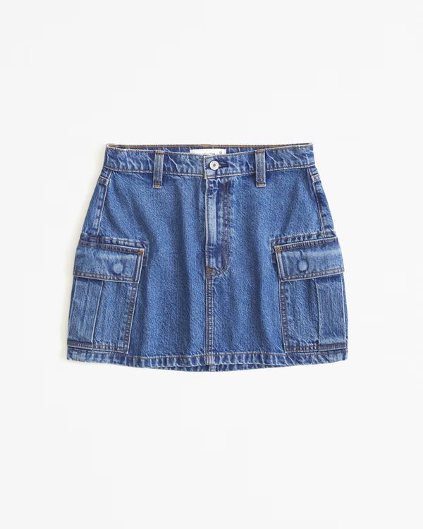 Denim Cargo Mini Skirt | Abercrombie & Fitch (US)