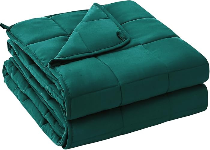 yescool Weighted Blanket for Adults (20 lbs, 60\u201d x 80\u201d, Dark Green) Cooling Heavy Blank... | Amazon (US)