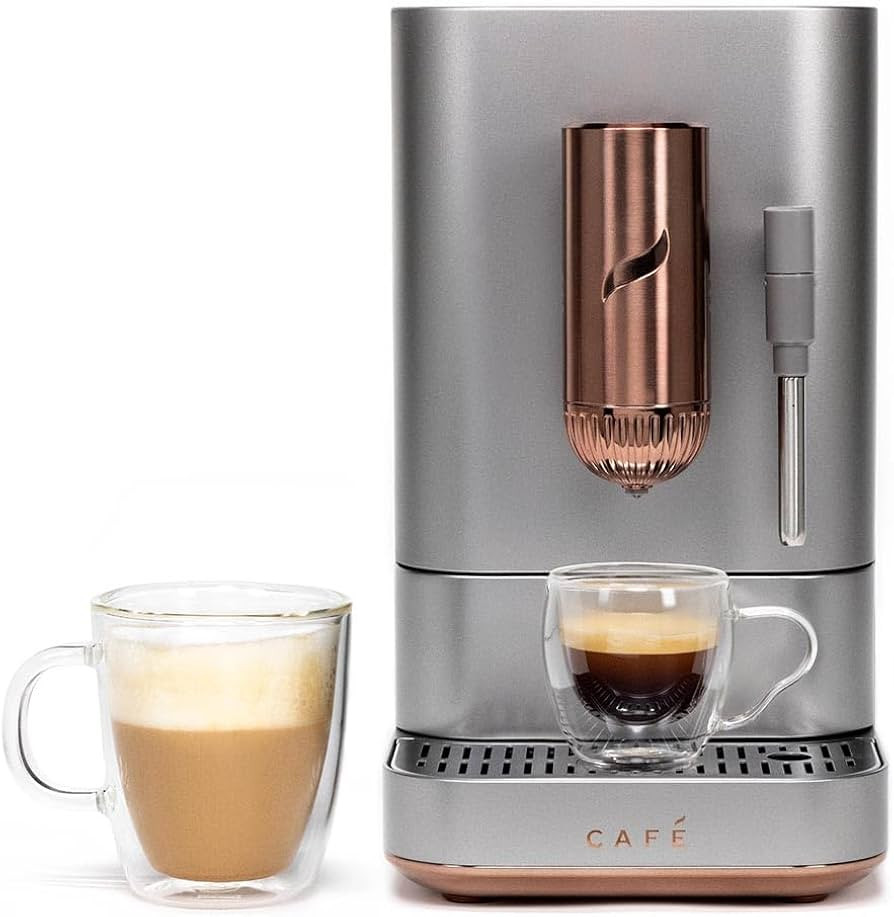 Café Affetto Automatic Espresso Machine + Milk Frother | Built-In & Adjustable Espresso Bean Gri... | Amazon (US)