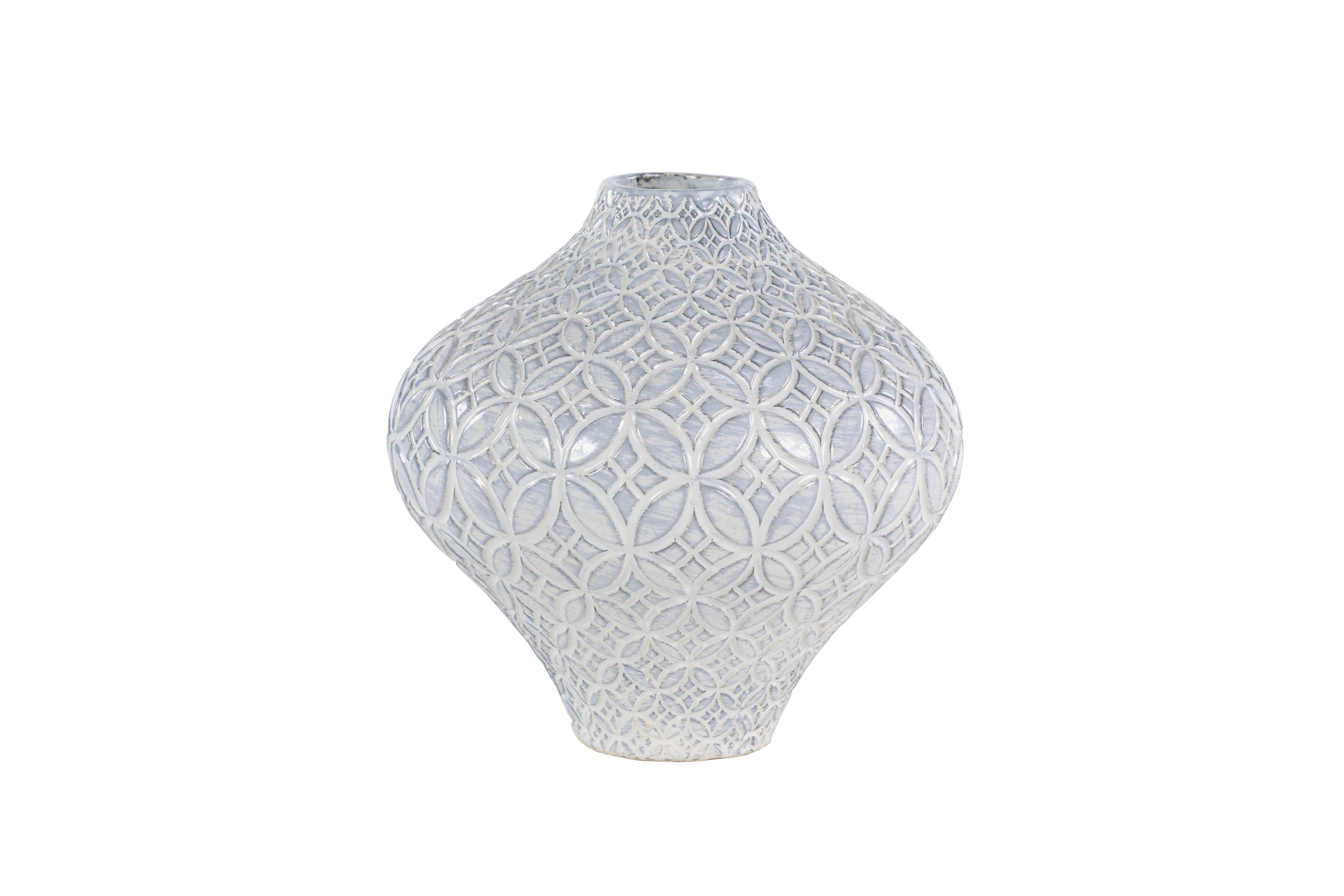 DecMode 9"W, 10"H Porcelain Coastal Style Vase, White, 2 - Pieces - Walmart.com | Walmart (US)
