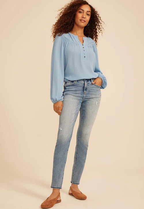 KanCan\u2122 High Rise Ripped Cuffed Skinny Jeans | maurices | Maurices