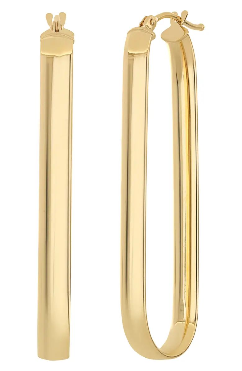 Katharine 14K Gold Elongated Hoop Earrings | Nordstrom