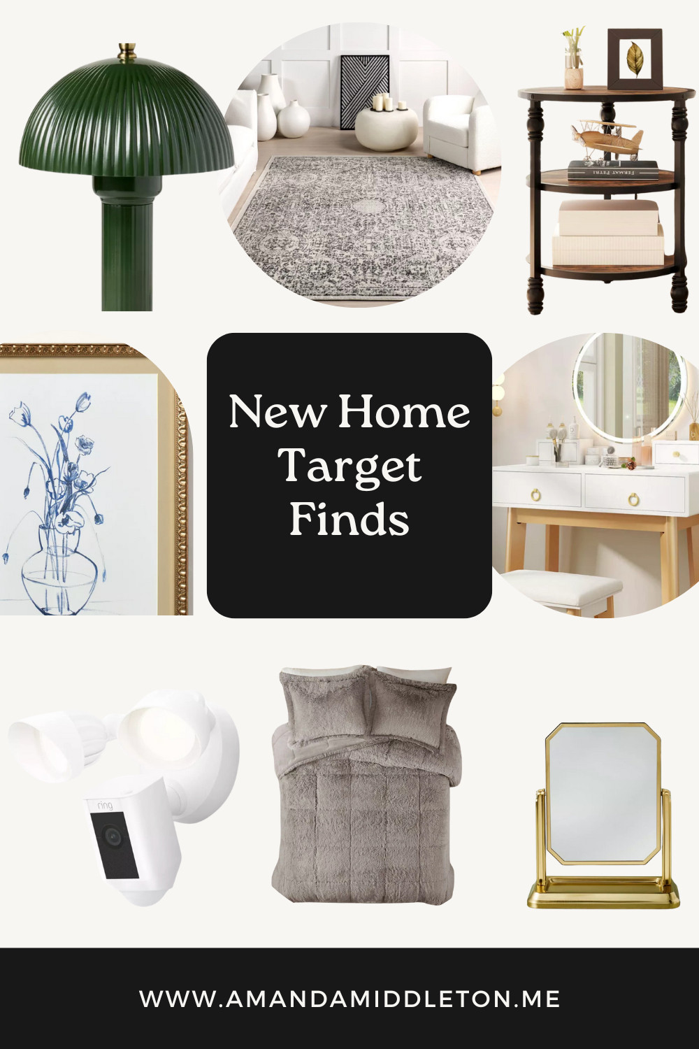  

 We bought a new home and when we moved we got rid of our furniture. So it’s time to start over and replenish! Here are a few Target finds I am loving in my new home! 