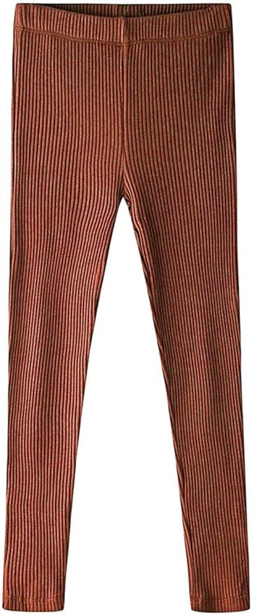 Noomelfish Girls Basic Ribbed Leggings Kids Cotton Kint Footless Full Length Tights Pants (2-14 Y... | Amazon (US)