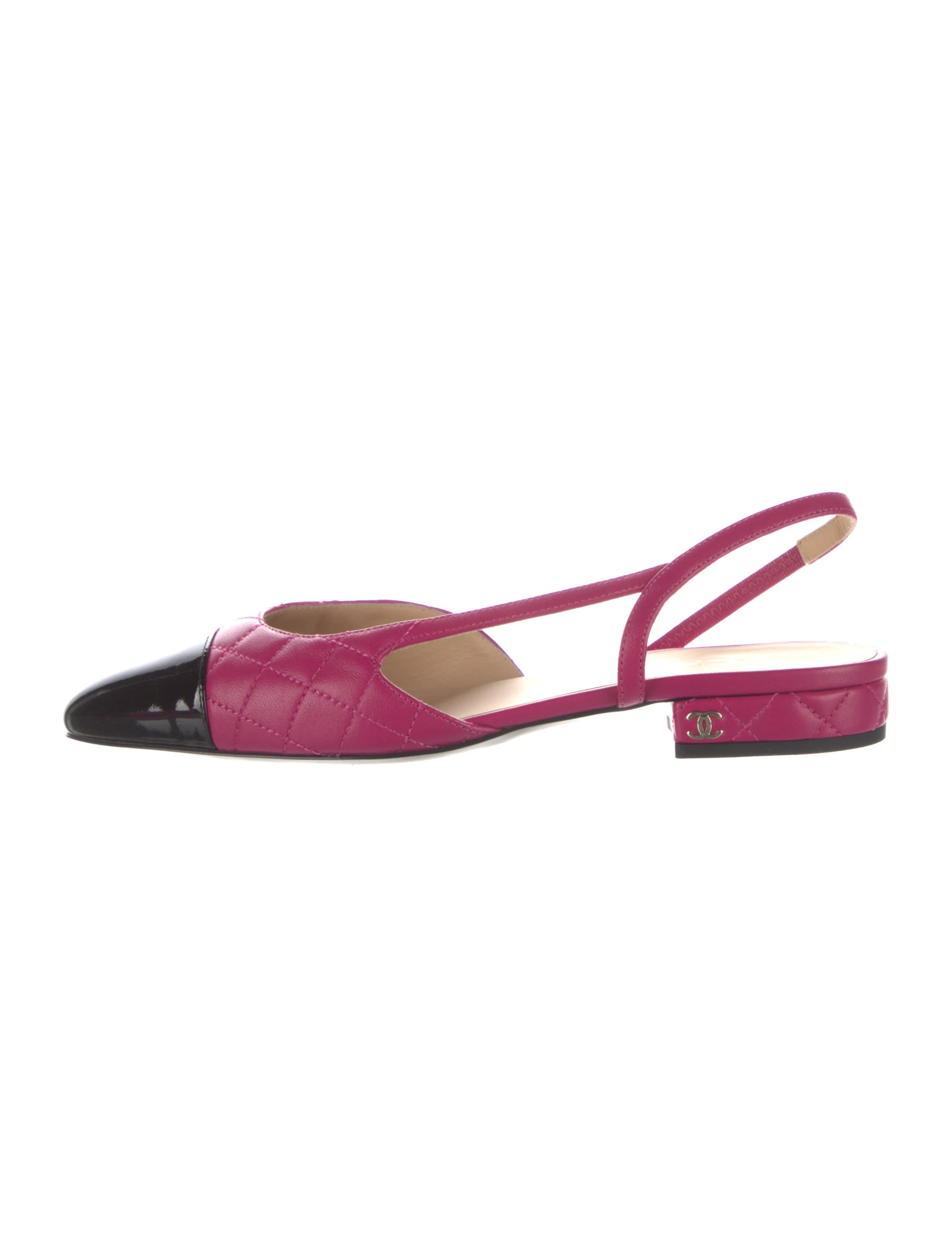 2022 Interlocking CC Logo Slingback Flats | The RealReal