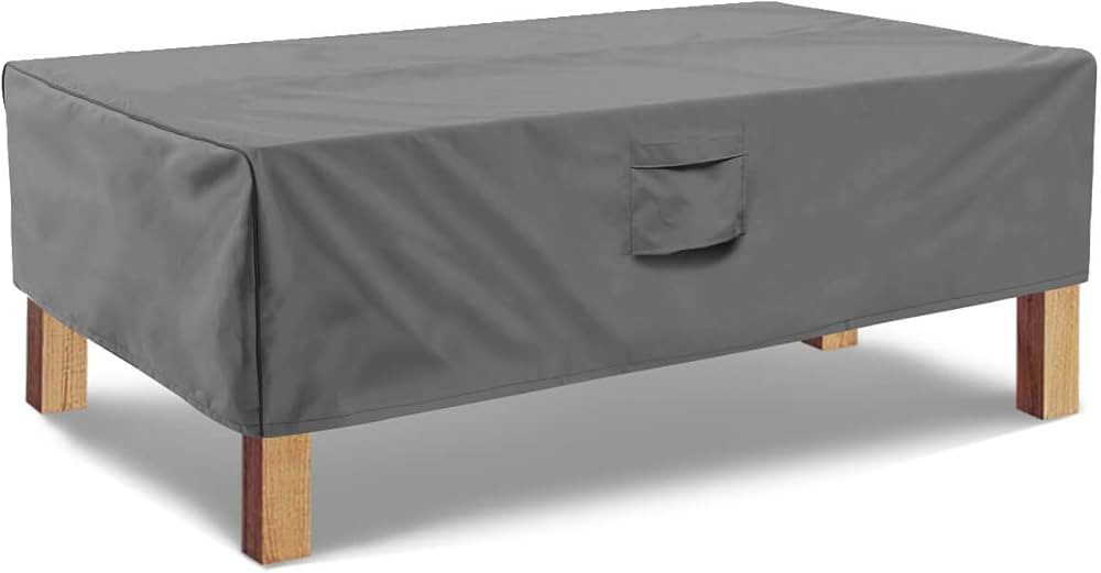 Vailge Rectangular Coffee Table Cover - Outdoor Lawn Patio Furniture Covers with Padded Handles a... | Amazon (US)
