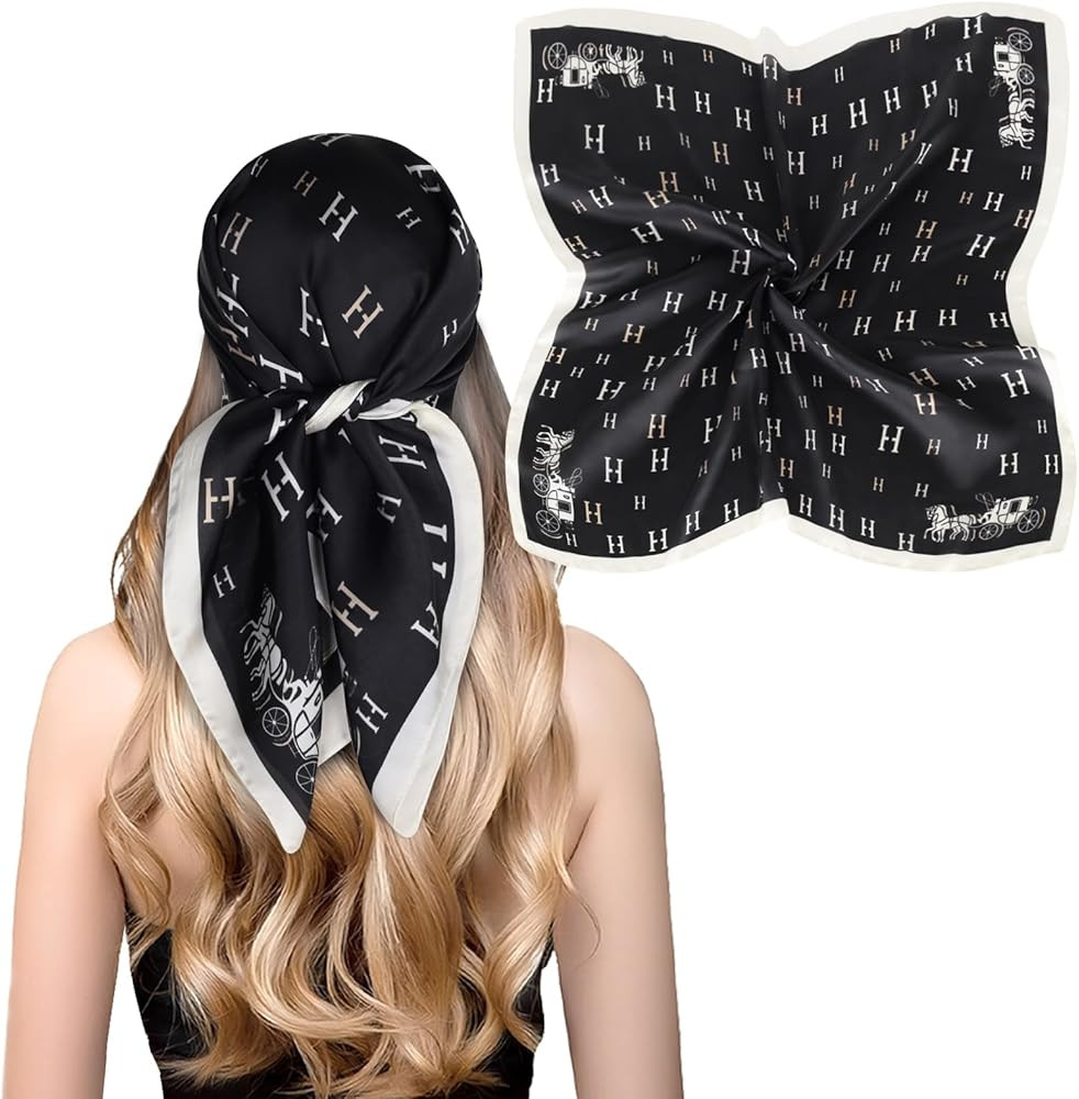 Relang Fashion Silk Satin Head Scarf for Women Hair Bandana Hair Scarf Wrap Neck Scarf for Women ... | Amazon (US)