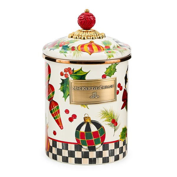 MacKenzie-Childs Deck the Halls Medium Canister | MacKenzie-Childs