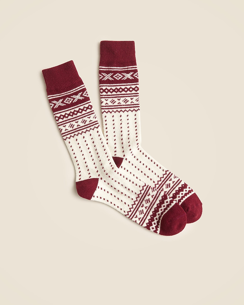 Fair Isle wool-blend socks | J. Crew US