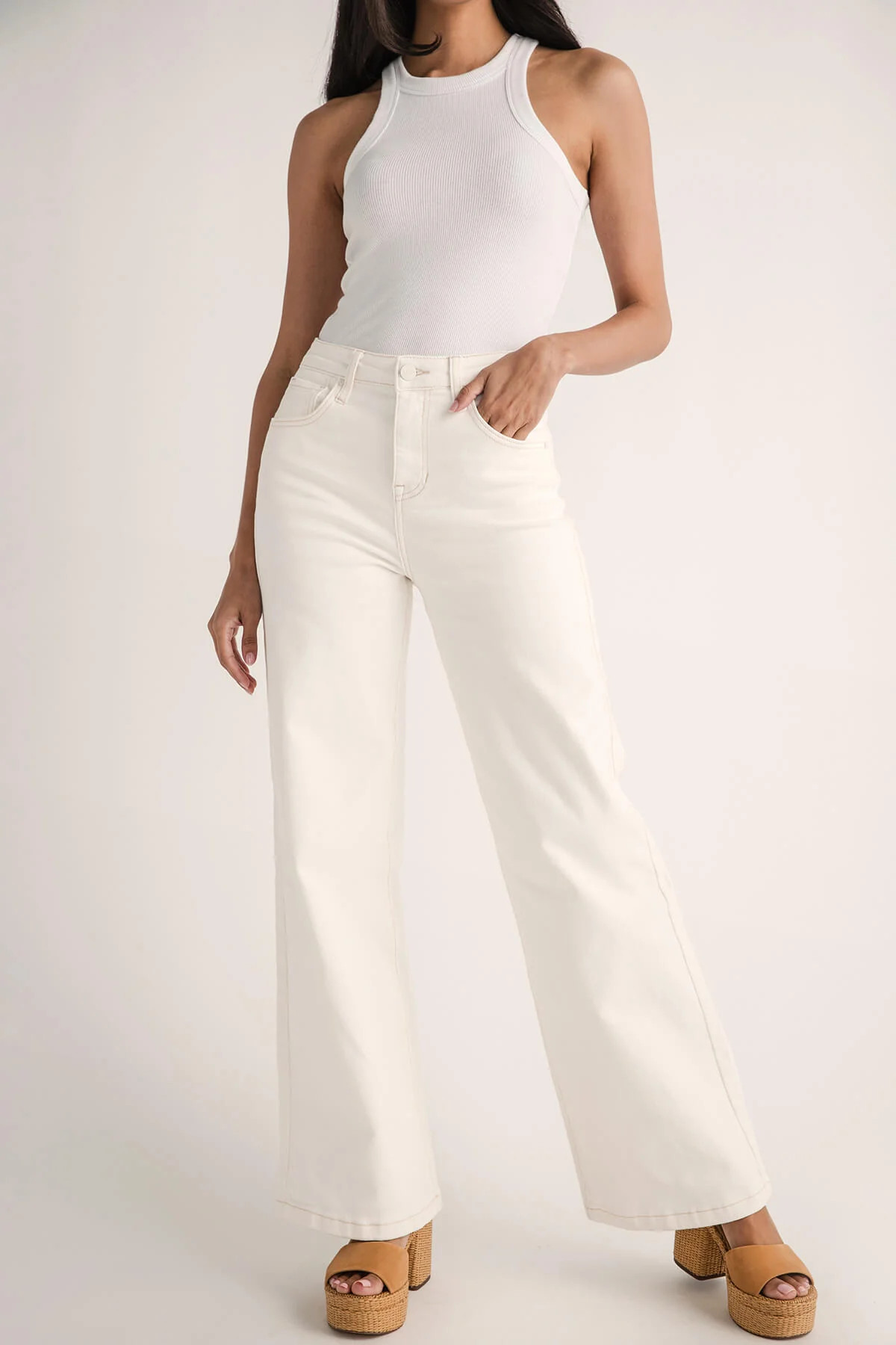 Risen Lola Wideleg Full Length Jeans | Social Threads