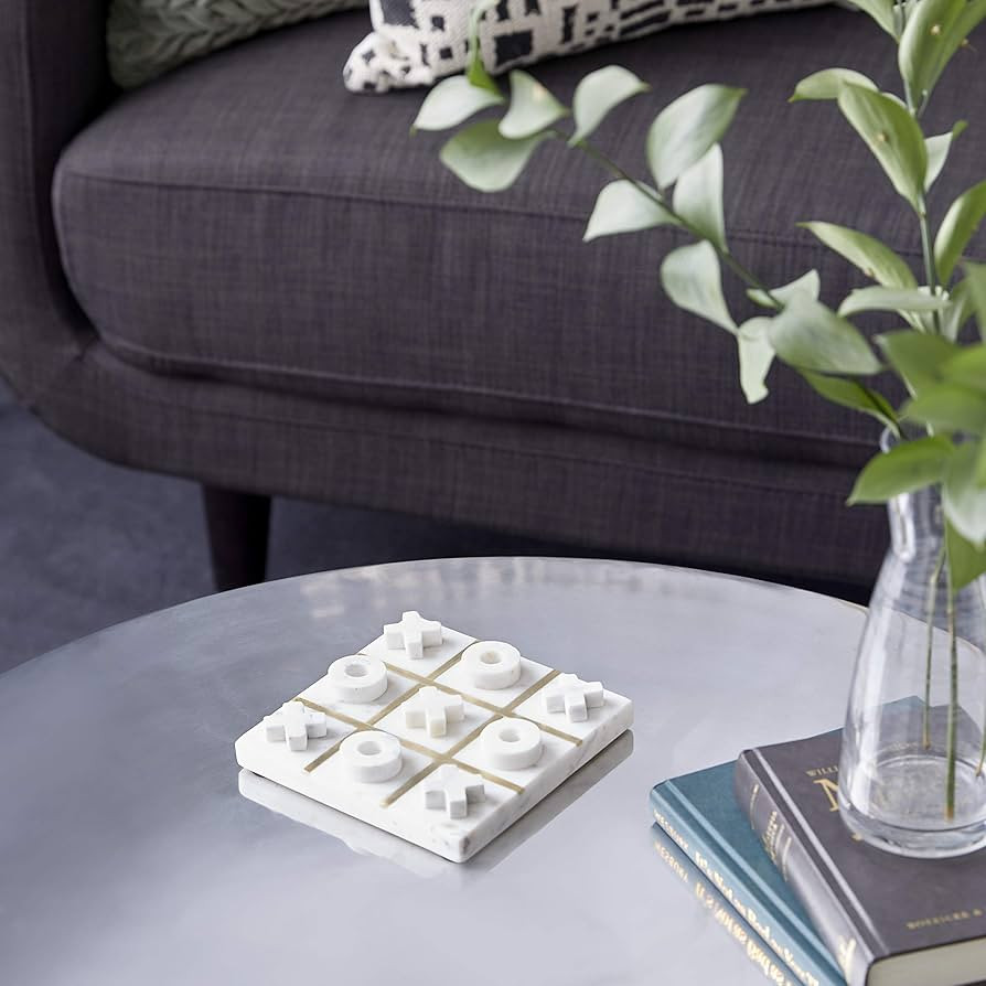 Deco 79 Marble Tic Tac Toe Game Set | Amazon (US)