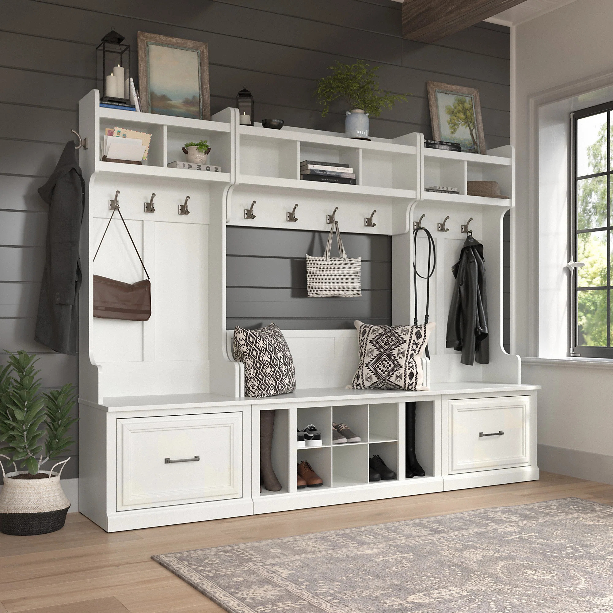 Kierra Hall Tree with Bench and Shoe Storage | Wayfair North America