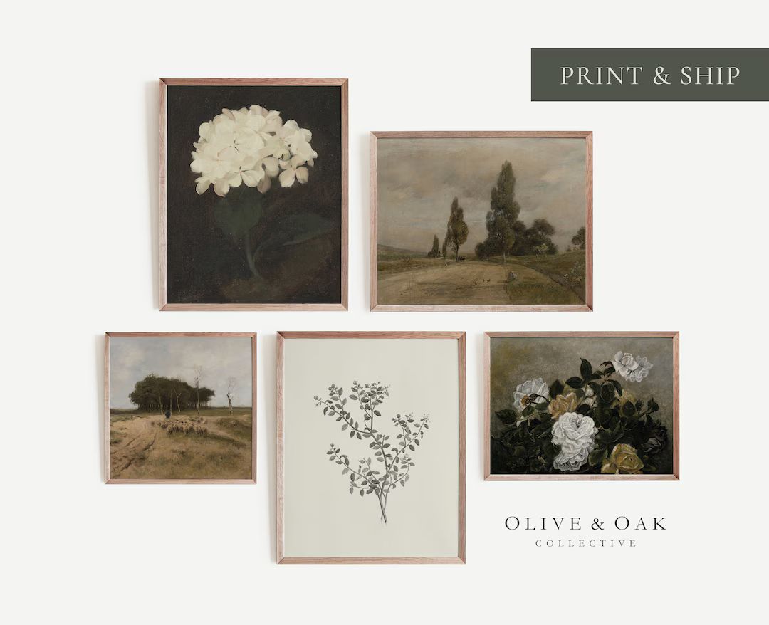MAILED Art Prints / Vintage Country Art Print SET / Gallery - Etsy | Etsy (US)
