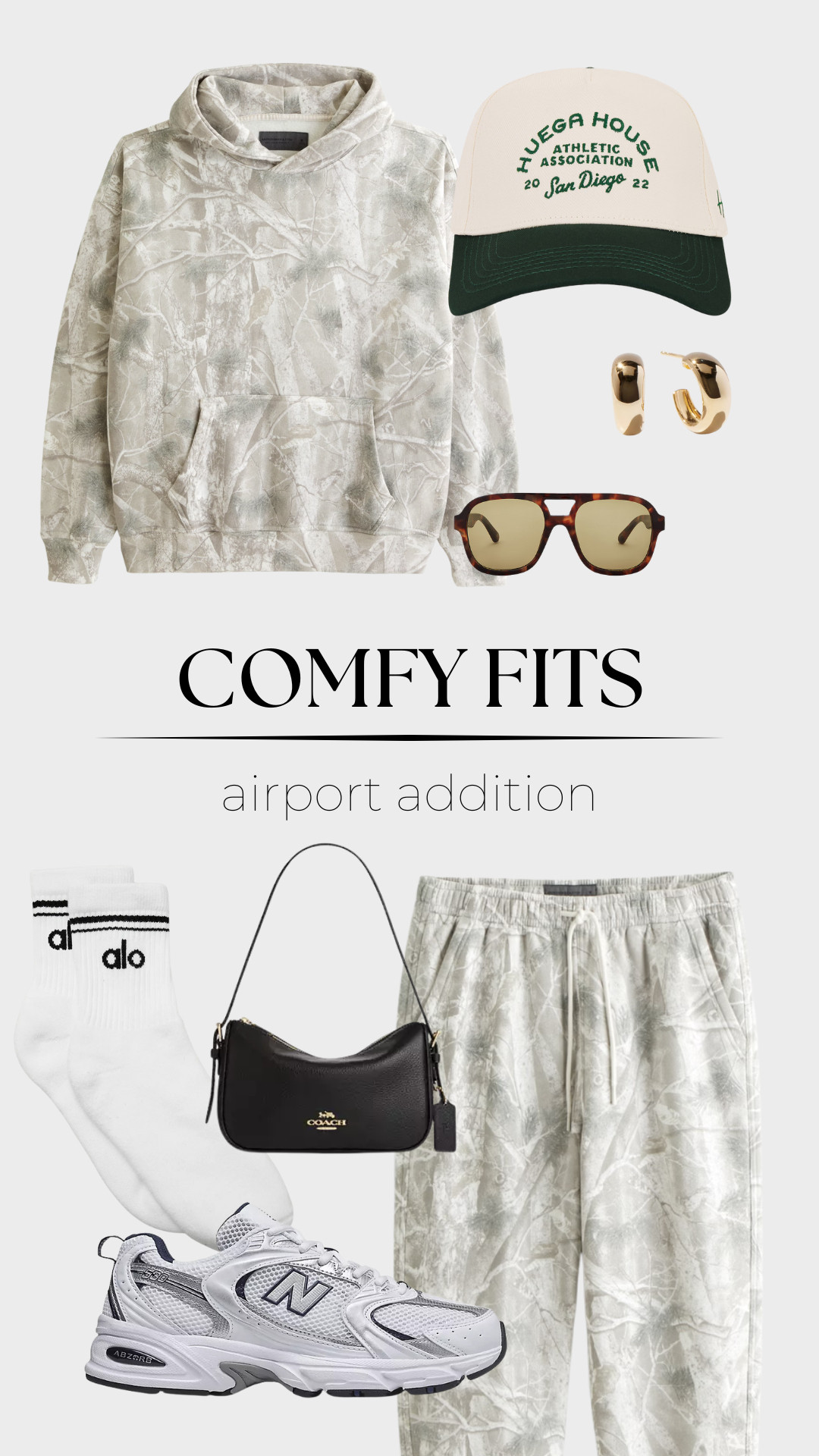 I wear a M in both the camo sweatshirt and sweatpants! See you at the airport! 

 #LTKActive