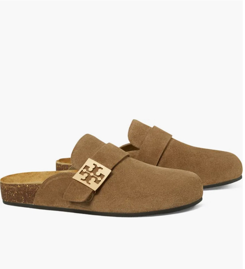 Cutaway logo hardware graces the strap of this cozy mule resting on a contoured cork footbed for easy grab-and-go comfort.

#LTKSeasonal #LTKSaleAlert #LTKGiftGuide