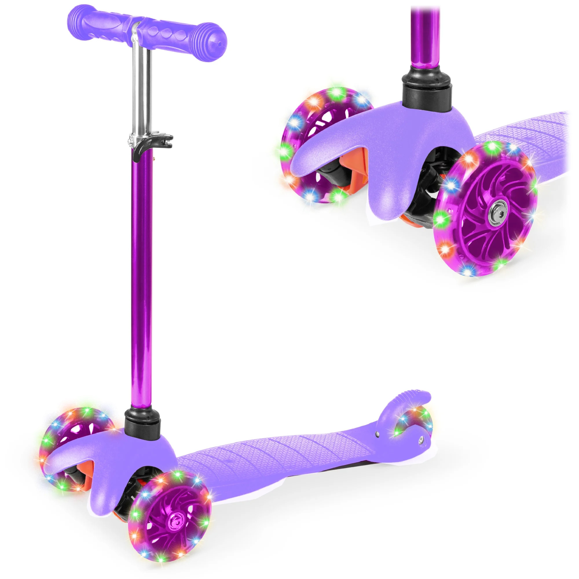 Best Choice Products Kids Mini Kick Scooter Toy w/ Light-Up Wheels and Height Adjustable T-Bar - ... | Walmart (US)