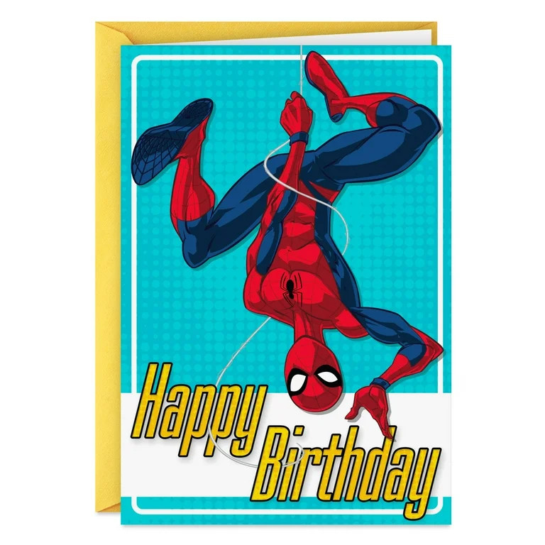 Hallmark Marvel Spider-Man Birthday Card (Web-Tastic Day) | Walmart (US)