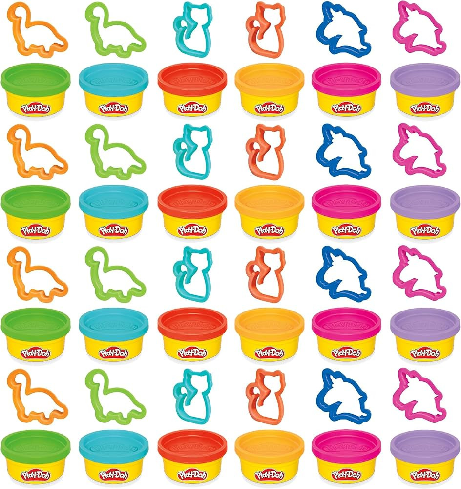Play-Doh Party Favor Pack, Bulk 24 Pack of Modeling Compound with Cutters, Non-Candy Treat Bag Fi... | Amazon (US)