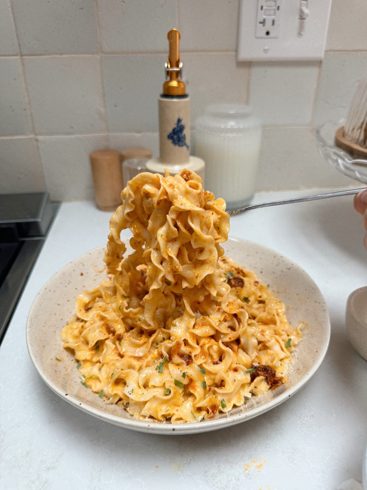 My fave wavy noodles. (Air dried, not fried!)