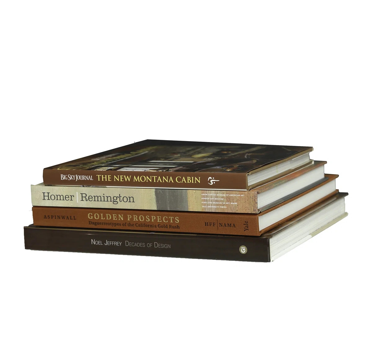 Decorative Books - Santa Fe Coffee Table Stack - 4 Brown and Red Books | Wayfair North America