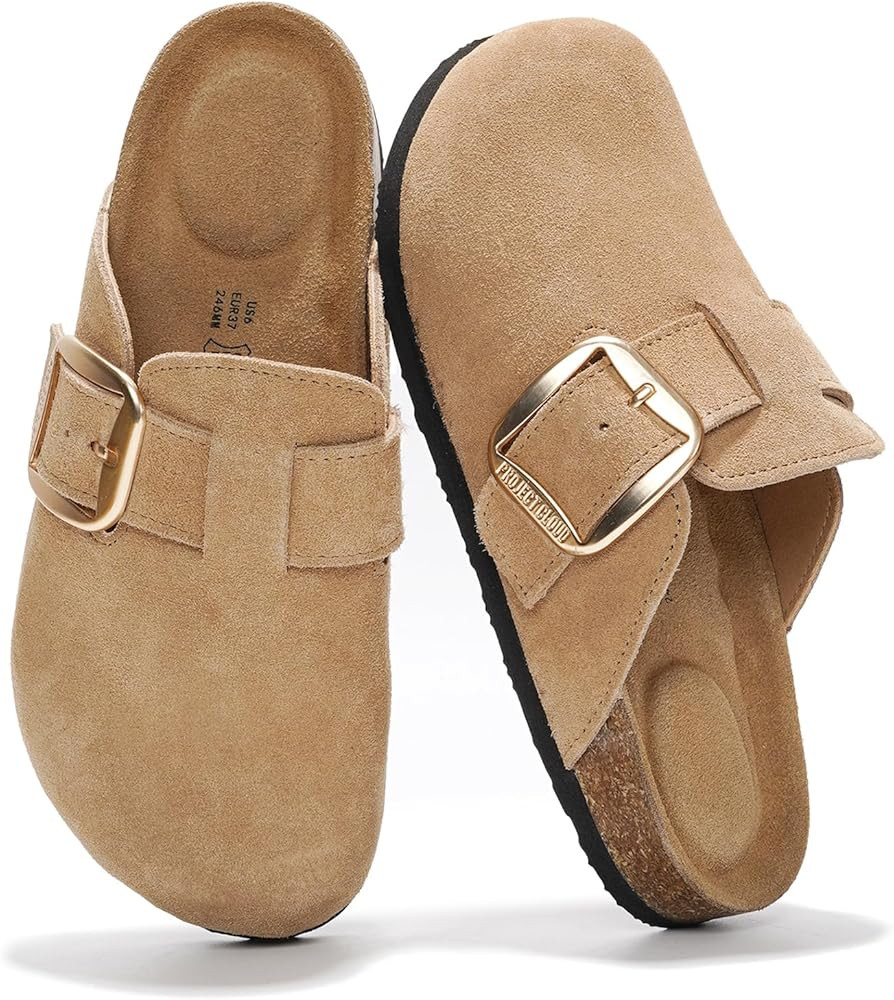 Project Cloud Genuine Leather Clogs for Women Shoes - Memory Foam Insole Womens Clogs - Non-Slip ... | Amazon (US)
