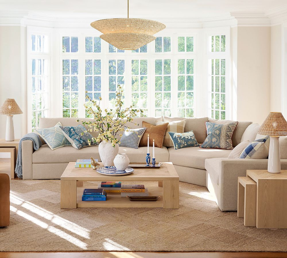 Westwood Square Arm 4-Piece Wedge Sectional (155") | Pottery Barn (US)