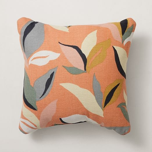 Scandi Leaf Indoor/Outdoor Pillow | West Elm (US)