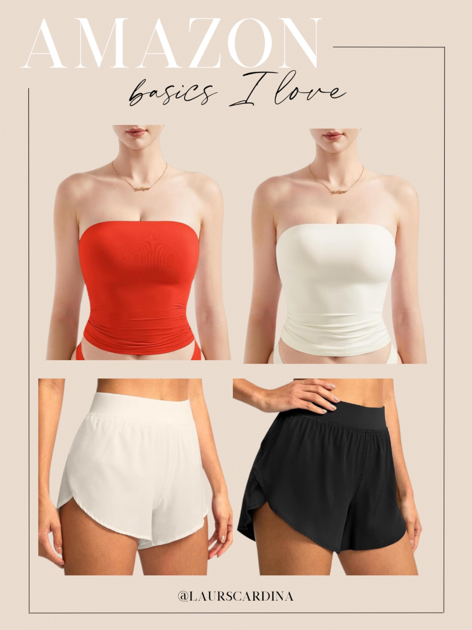 Amazon basics I love, including these tube tops and athletic shorts that both come in a ton of colors. 

Workout outfit, going out top, summer top, tube top, running shorts, summer outfit 

#LTKfindsunder50 #LTKstyletip #LTKfitness
