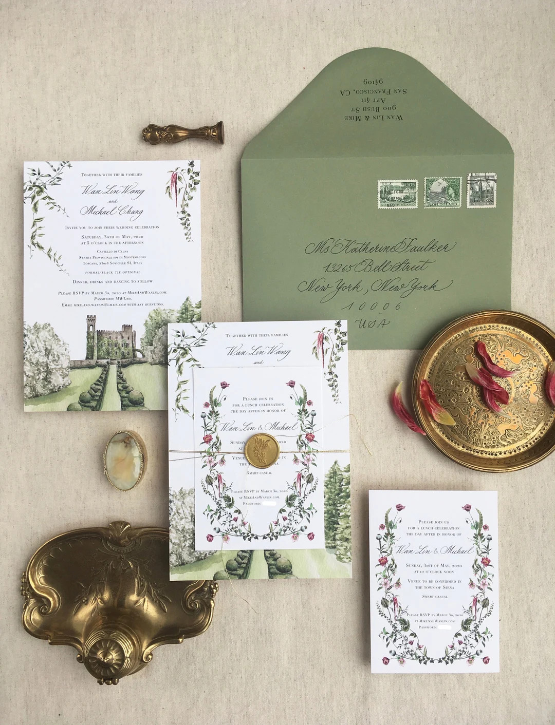 Personalised Watercolour Venue Painting Invitation I Custom - Etsy | Etsy (US)