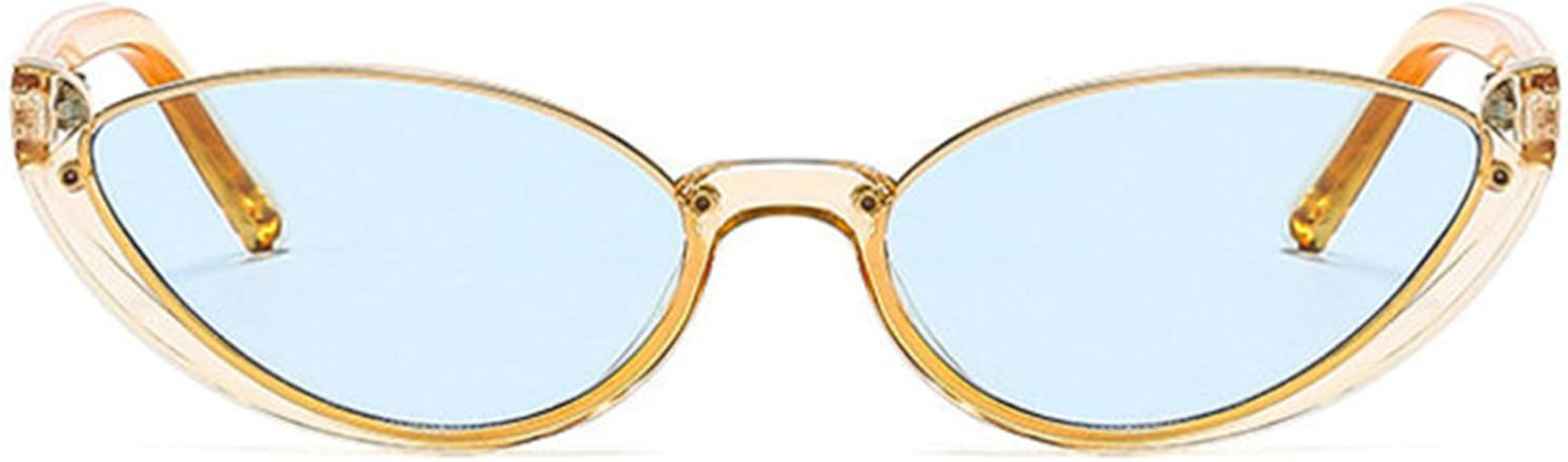 willochra Small Frames Cat Eye Sunglasses Women Rivet Vintage Shades Sun Glasses Female Fashion E... | Amazon (US)