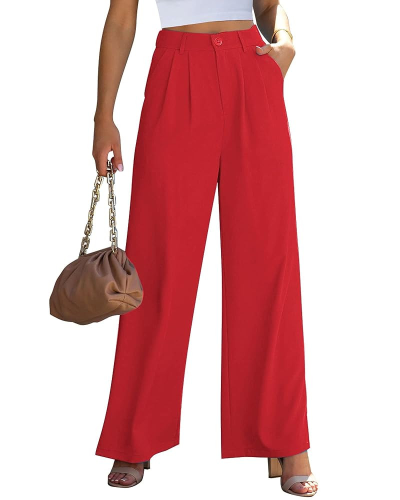 GRAPENT Wide Leg Pants for Women Work Business Casual High Waisted Dressy Pants Flowy Trousers Of... | Amazon (US)