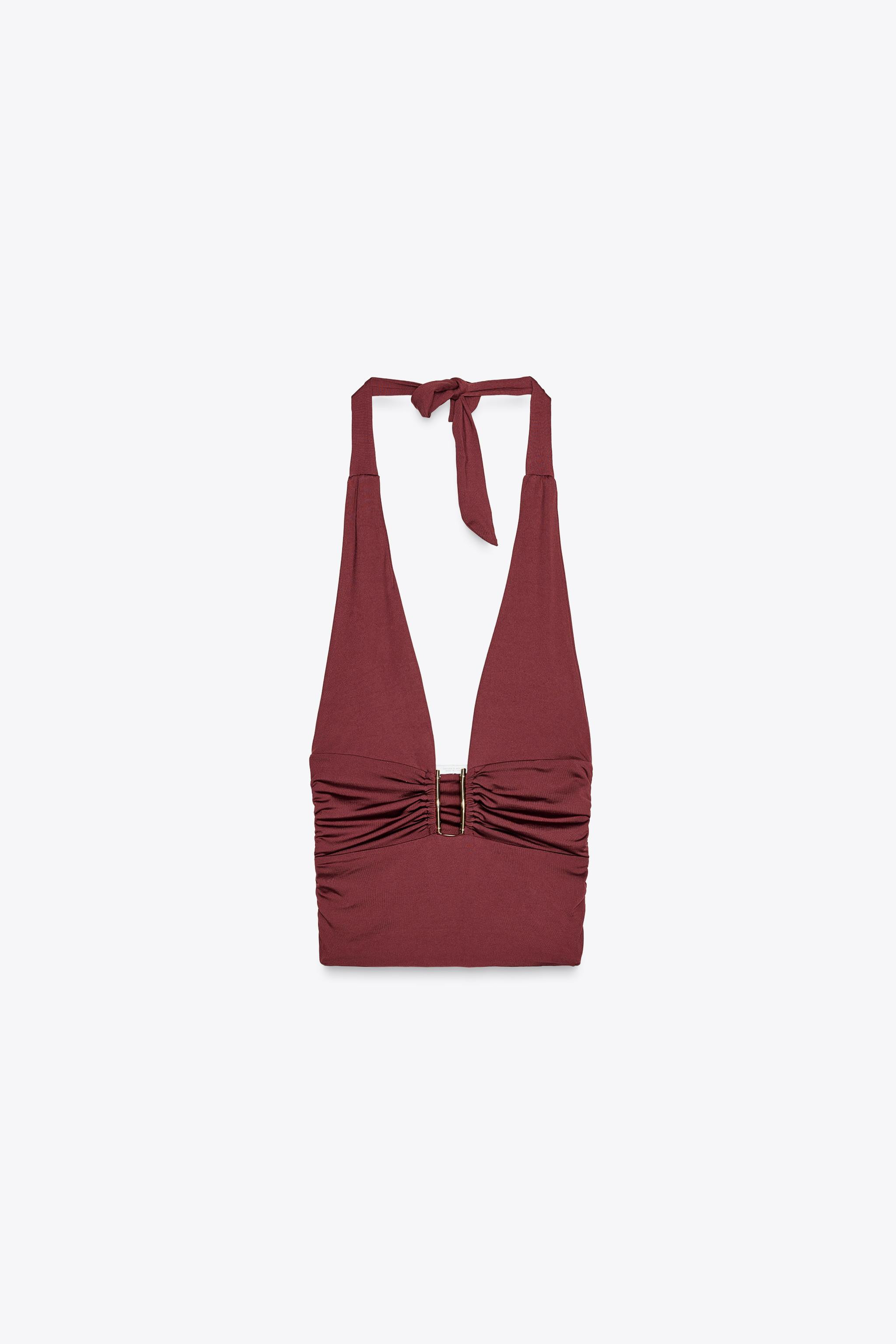 DRAPED HALTER TOP | Zara US
