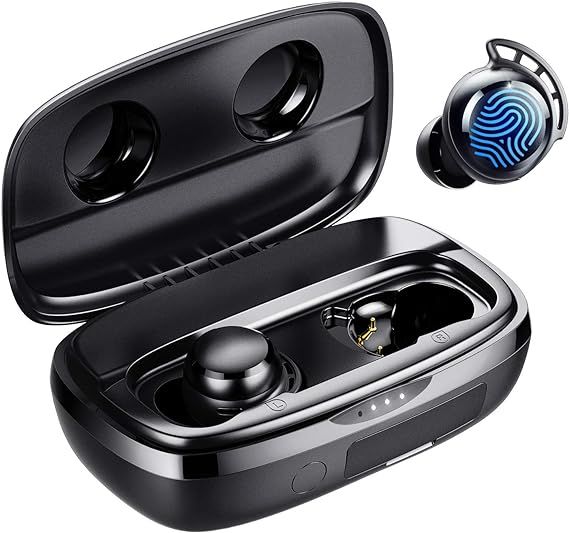 Wireless Earbuds, Tribit 100H Playtime Bluetooth 5.0 IPX8 Waterproof Touch Control True Wireless ... | Amazon (US)