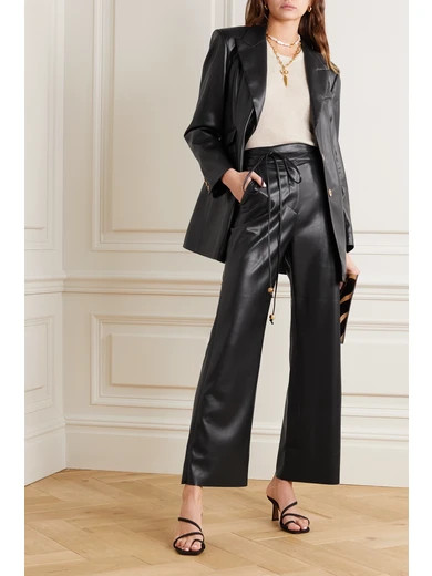Chimo cropped vegan leather wide-leg pants | NET-A-PORTER (UK & EU)