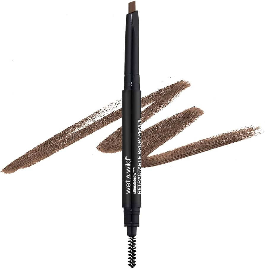 wet n wild Ultimate Eyebrow Retractable Definer Pencil, Medium Brown, Dual-Sided Brow Brush, Fine... | Amazon (US)
