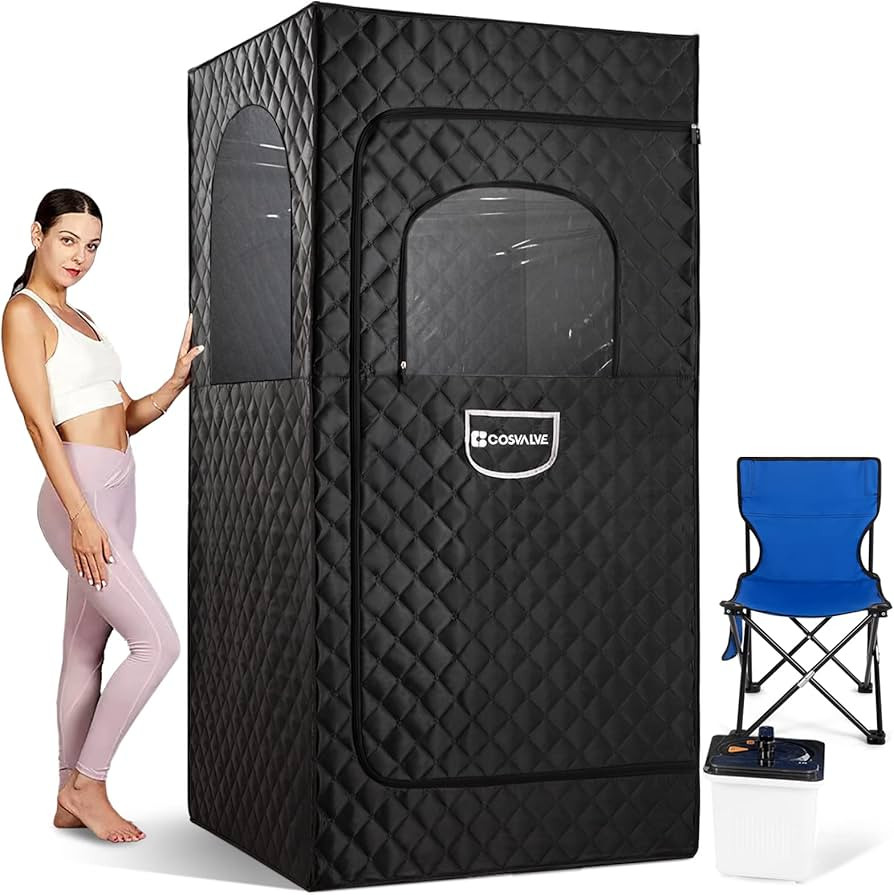 COSVALVE Full Size Portable Steam Sauna Kit, Personal Sauna Tent for Home Spa,4L & 1500W Steam Ge... | Amazon (US)
