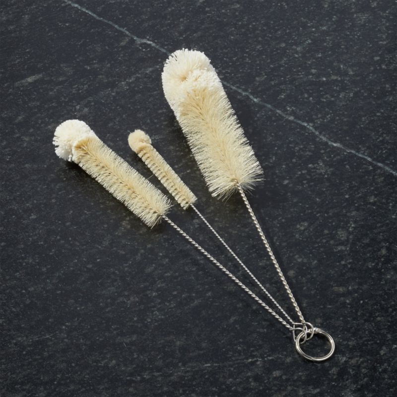 Bottle Brushes with Ring, Set of Three + Reviews | Crate & Barrel | Crate & Barrel