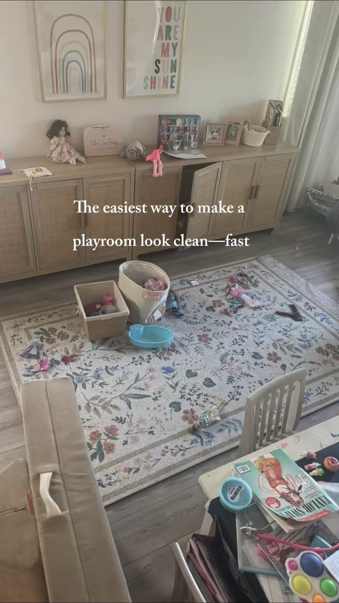 Closed storage over open storage!

If you want it to be easy to clean up just get bins to put inside. Even toddlers can throw toys in them and they can go into the cabinets.

I linked everything I used to organize the toys in our playroom.

#LTKmomlife #LTKKids #LTKHome