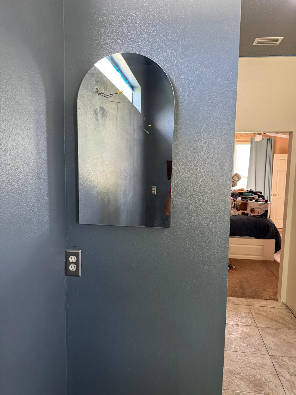 White Arch Medicine Cabinet With Mirror, Recessed Or Surface Mount Medicine Cabinet With Mirror -... | Amazon (US)