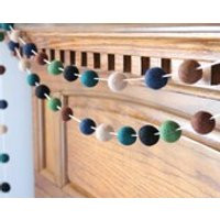 Nursery Felt Ball Garland Im a Lumberjack Pom Pom Garland Nursery Bunting Boy BabyDecoration Boy Woodland Decor Green Navy Baby Shower | Etsy (US)