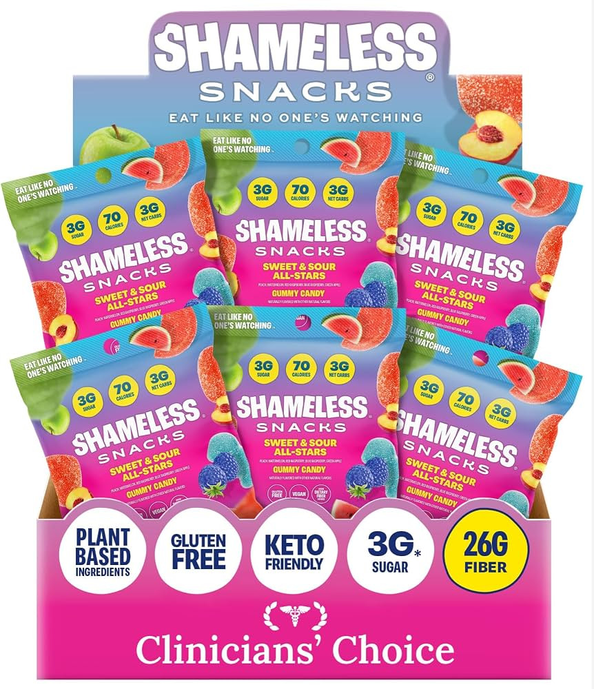 Shameless Snacks Sweet & Sour All-Stars Mixed Bag - Sour Gummy Candy | Amazon (US)