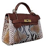 Women Python Leather Bag,Evening Tote Cross body Handbag Snake Skin Purse | Amazon (US)