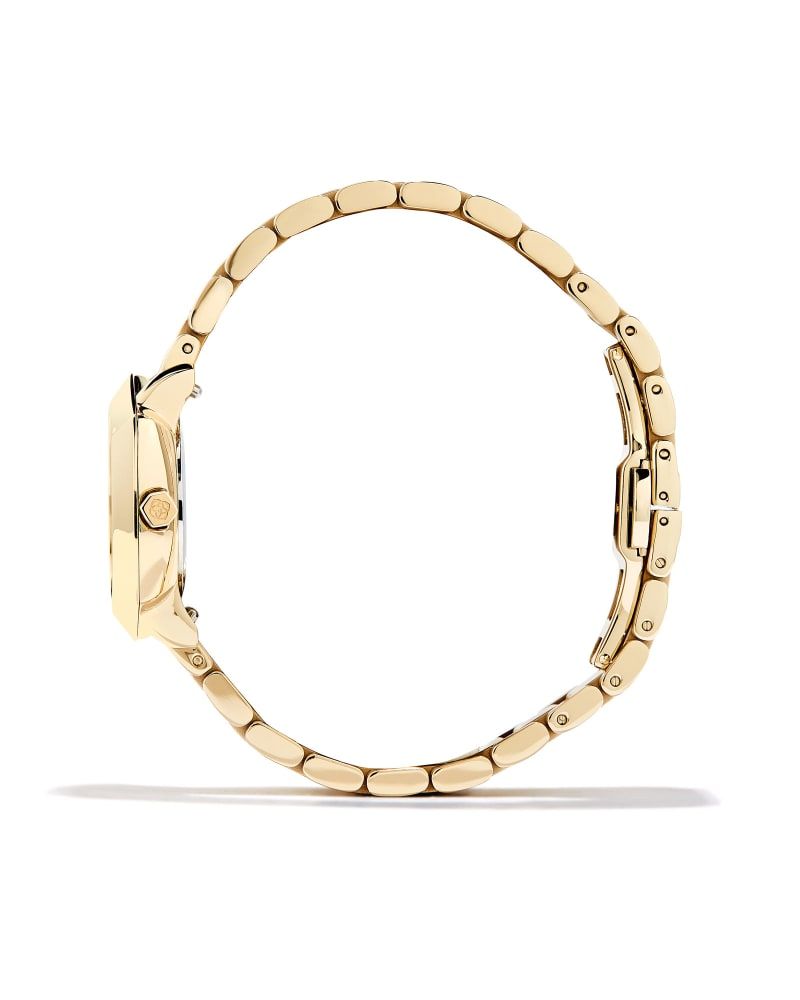 Dira Gold Tone Stainless Steel 28mm Watch in Ivory Mother-of-Pearl | Kendra Scott