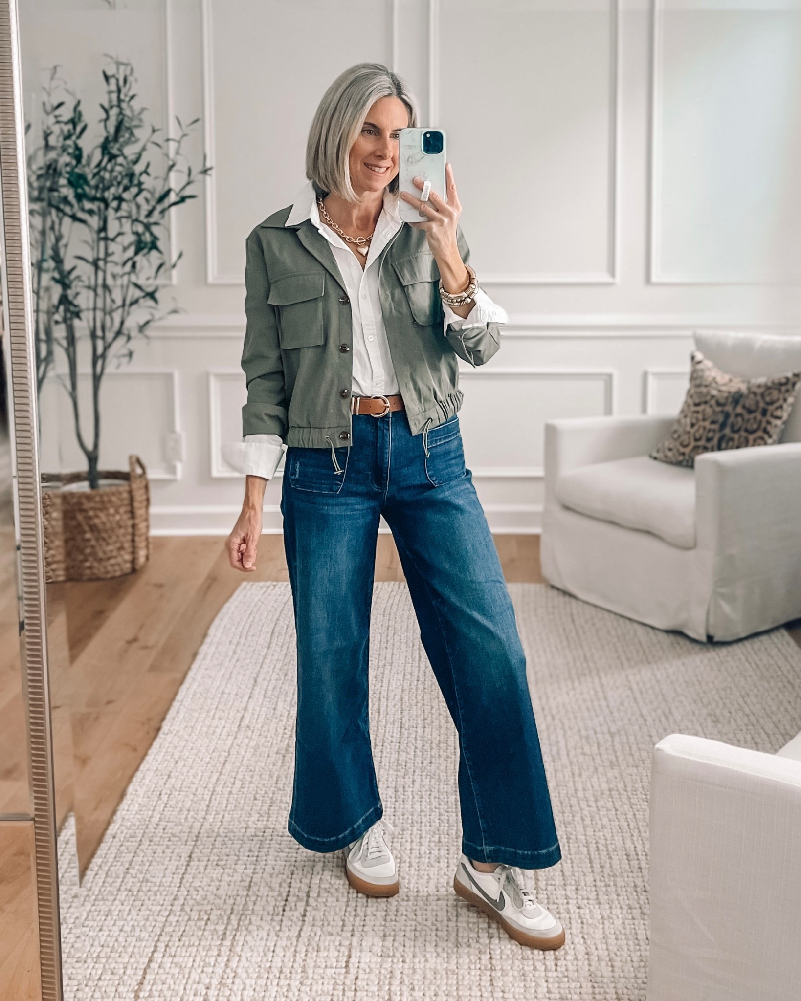 Amazon cropped utility jacket wearing xs

Spring outfit idea 
Spring style 
#amazonfashion 


#LTKFindsUnder50 #LTKShoeCrush #LTKStyleTip