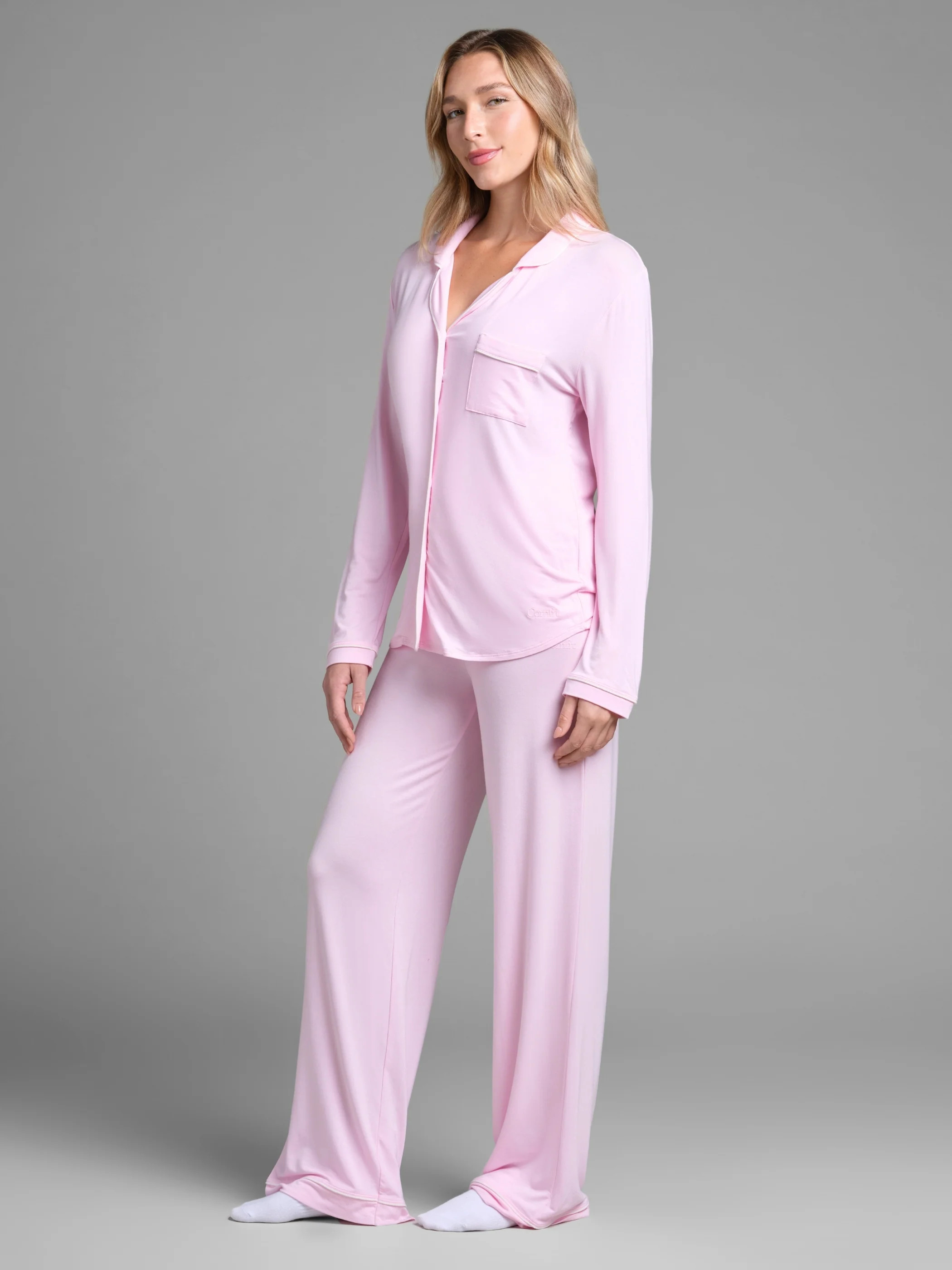 Comfrt Luna Lounge Long Sleeve Pant PJ Set | Cherry Blossom | M | Medium | Comfrt